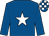 Royal blue, white star, check cap