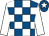 Royal blue & white check, white sleeves, royal blue cap, white star