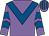 Mauve, royal blue chevron, royal blue chevrons on sleeves, striped cap