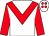White, red chevron & sleeves, red spots on cap