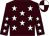 Brown, white stars, quartered cap