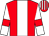 Red, white stripe, white sleeves, red armlets, red and white striped cap