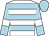 White body, blue-light hooped, blue-light arms, white armlets, blue-light cap