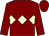 Garnet body, beige three diamonds, garnet arms, garnet cap