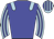 Blue, light blue epaulets, light blue arms, blue stripes, light blue cap, blue stripes