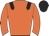 Orange body, black epaulettes, orange arms, black cap