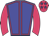 Blue body, rose seams, rose arms, rose cap, blue stars