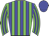 Big-green body, big-blue striped, big-green arms, big-blue striped, big-blue cap