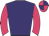 Purple body, rose arms, rose cap, purple quartered