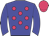 Big-blue body, rose spots, big-blue arms, rose cap