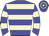 Blue body, beige hooped, blue arms, beige hooped, blue cap, beige hooped