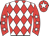 White body, red diamonds, red arms, white stars, red cap, white star