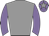 Grey body, mauve arms, mauve cap, grey star