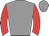 Grey body, red arms, grey cap