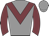 Grey body, garnet chevron, garnet arms, grey cap