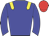 Big-blue body, yellow epaulettes, big-blue arms, red cap
