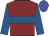 MAROON, royal blue hoop, royal blue sleeves, blue cap