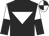 Black, white inverted triangle, halved sleeves, quartered cap