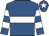 Royal blue, white hoop, hooped sleeves, white star on cap