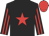 Black, red star, striped sleeves, red cap