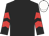 BLACK, red chevrons on sleeves, white cap