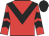 Red, black chevron, black chevrons on sleeves, black cap