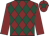 Maroon & dark green diamonds, maroon sleeves, dark green star on cap