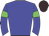 Blue body, blue arms, green armlets, brown cap