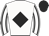 White body, black diamond, white arms, black seams, black cap