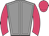 Grey body, white seams, rose arms, rose cap