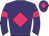 Purple body, rose diamond, purple arms, rose armlets, purple cap, rose diamond