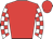 Red body, white arms, red checked, red cap