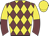 Garnet body, yellow diamonds, yellow cap