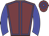 Garnet body, blue seams, big-blue arms, garnet cap, big-blue hooped