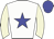 White body, blue star, beige arms, blue cap