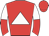 Red body, white triangle, red cap