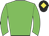 Green body, green arms, black cap, yellow diamond