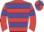 Red body, big-blue hooped, red arms, big-blue armlets, red cap, big-blue quartered