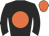 Black body, orange disc, black arms, orange cap