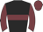 Black body, garnet hoop, garnet arms, garnet cap