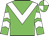 Green ,white chevron, green sleeves, white chevrons, quartered cap