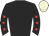 Black, red stars on sleeves, beige cap