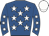 Royal blue, white stars, white cap