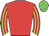 Red, Red and Yellow striped sleeves, Green cap