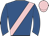 Royal blue, pink sash, pink cap