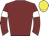 Maroon, White armlets, Yellow cap