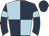 Light blue and dark blue quartered, Dark Blue sleeves, Light blue armlets, Dark blue cap