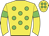Yellow, green spots, yellow sleeves, green armlets