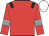 Red, black epaulets, red sleeves, grey armlets, white cap