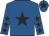 Royal blue, black star, royal blue sleeves, black stars, royal blue cap, black star